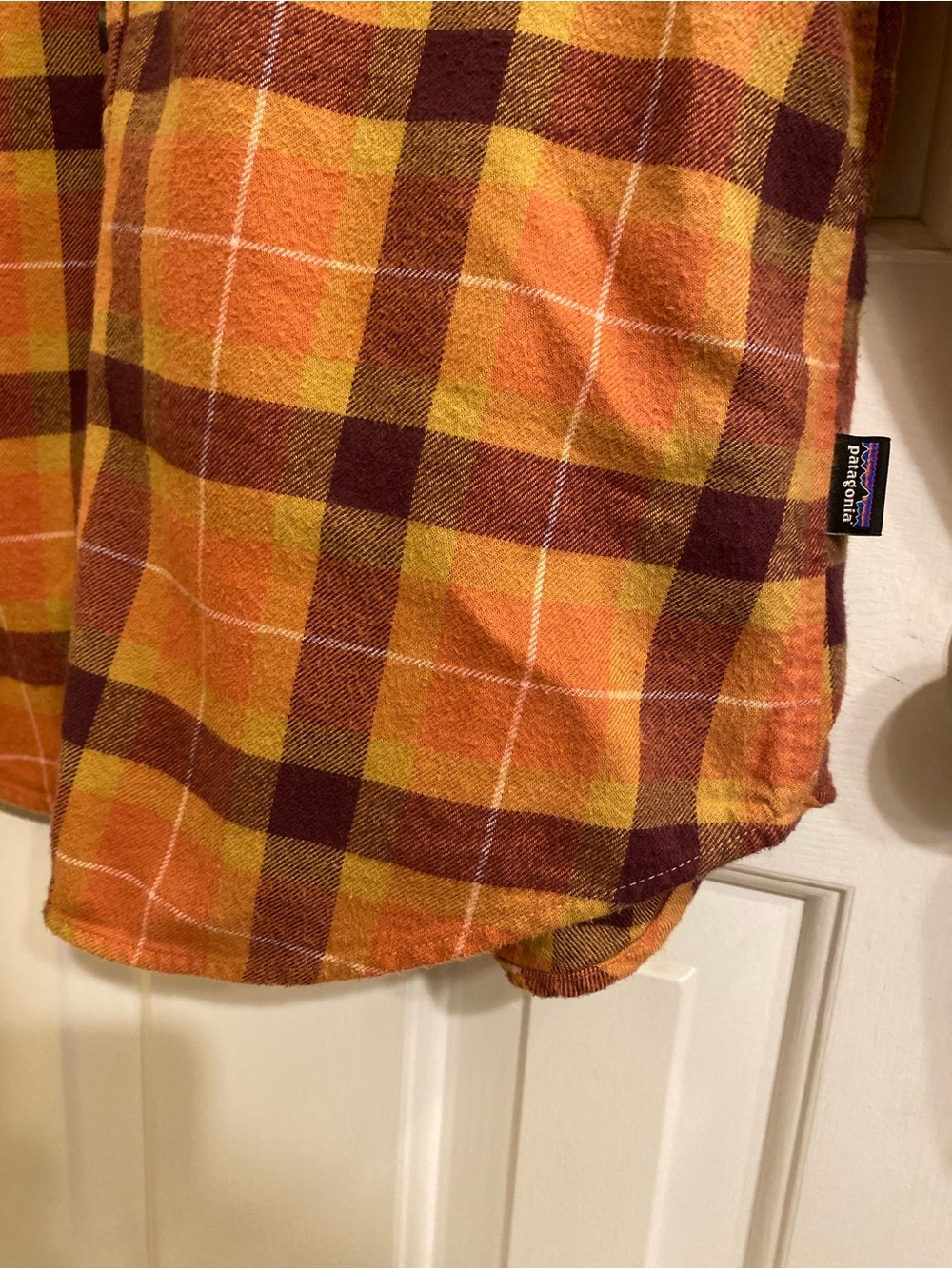 PATAGONIA ORGANIC COTTON PERFECT FALL PLAID FLANNEL SHIRT COZY SOFT SIZE SMALL - Picture 14 of 14